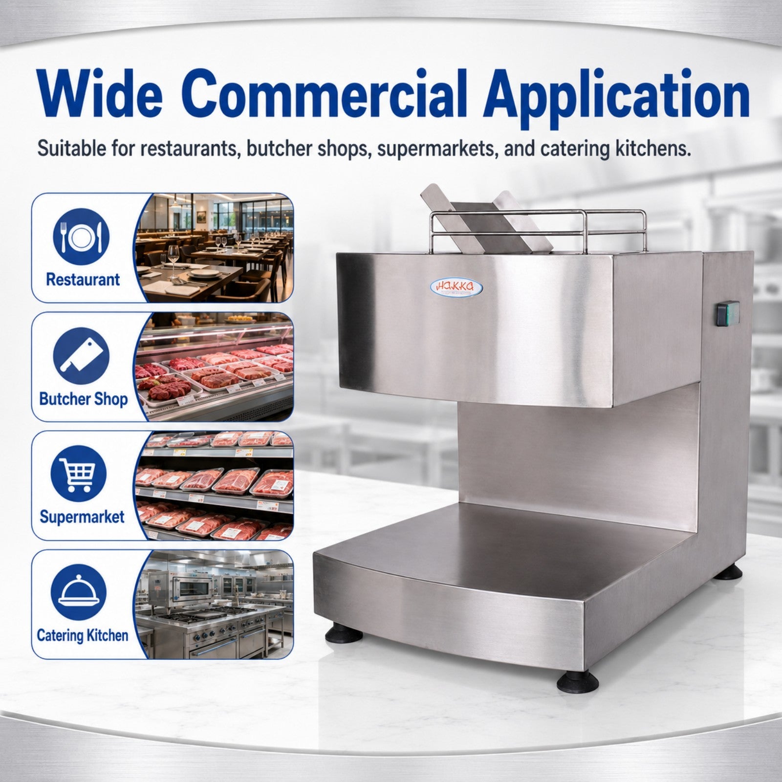 MorganGastro 250KG/H Commercial Meat Cutting Machine 750W Stainless Steel Meat Cutter Slicer - Image 8