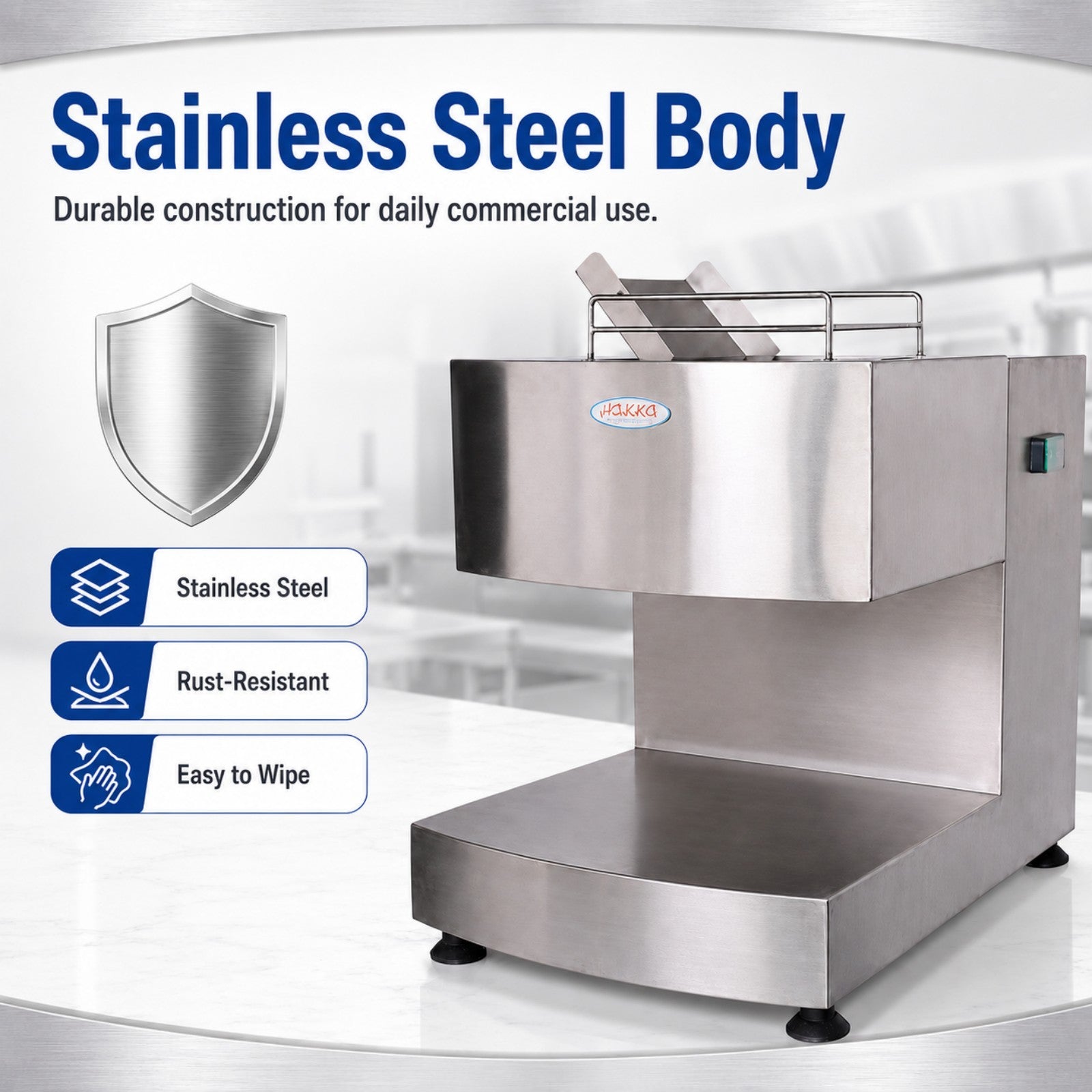 MorganGastro 250KG/H Commercial Meat Cutting Machine 750W Stainless Steel Meat Cutter Slicer - Image 7