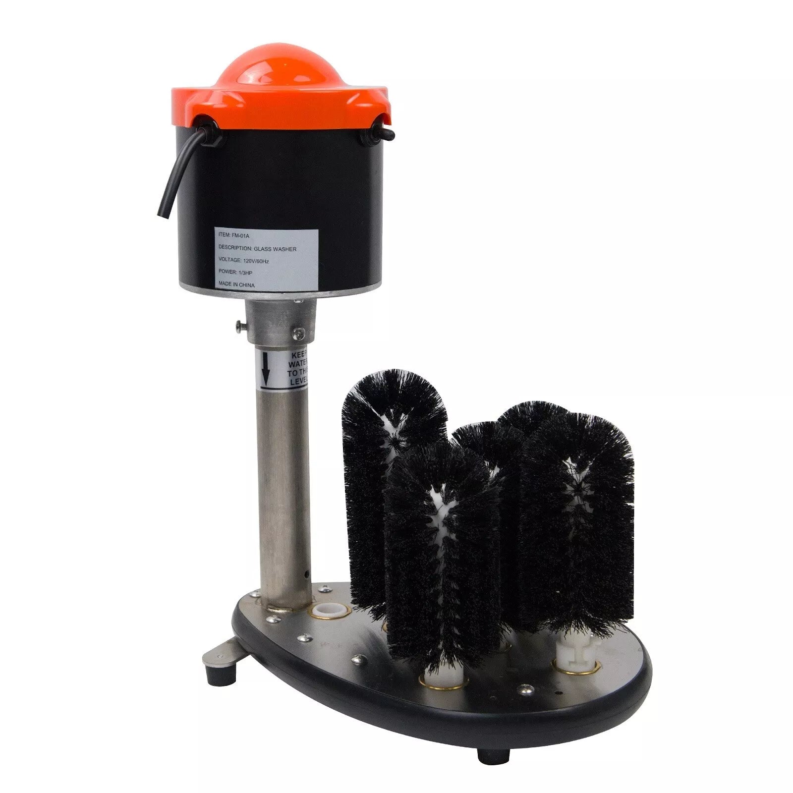 EasyRose Upright Electric Glass Cup Washer 5 Brush Disher Commercial Restaurant Bar - Image 3