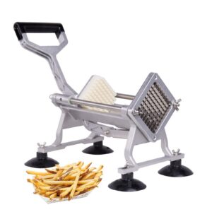 MorganGastro French Fry Cutter, Commercial Potato Slicer Stainless Steel French Fries Machine with Suction Feet for Patatoes/Carrots/Cucumbers, including 3 Blades(1/4", 3/8",1/2")