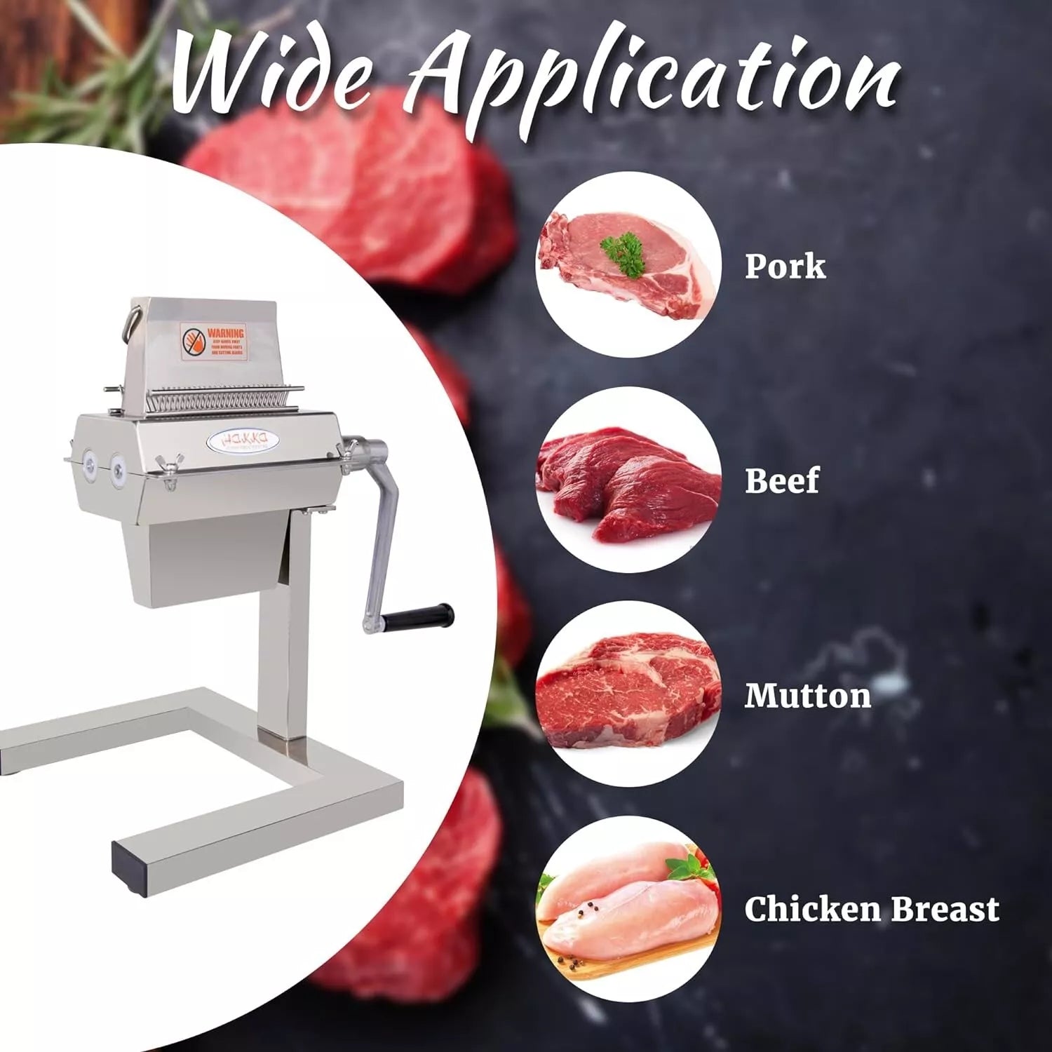 MorganGastro 7" Manual Meat Tenderizer Commercial Cuber Heavy Duty Beef Clamp Kitchen - Image 4
