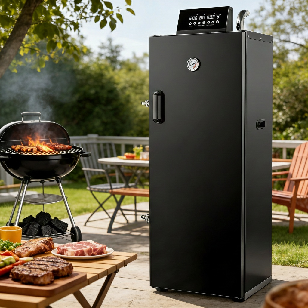 MorganGastro Commercial 8 Racks Electric Smoker Oven with Digital Control Panel for Ribs Brisket and Chicken,1600W - Image 2